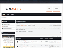 Tablet Screenshot of fatalagents.com